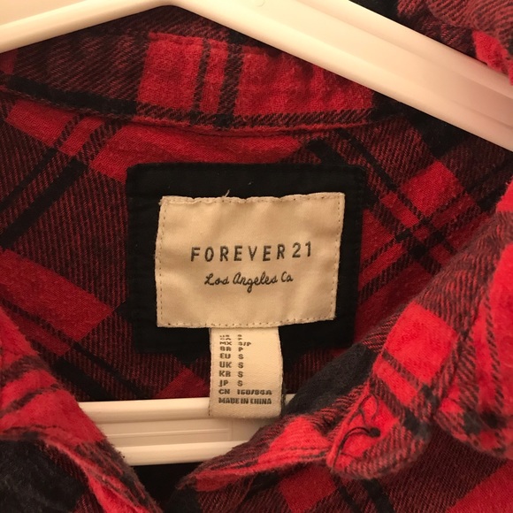 red plaid button down - Picture 3 of 4